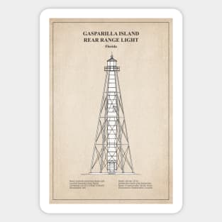 Gasparilla Island Rear Range Light - Boca Grande Lighthouse - Florida - SBD Sticker